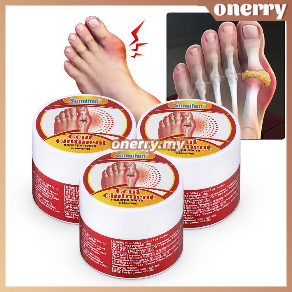 Sumifun Gout Treatment Cream Arthritis Finger Bunion Toe Pain Relief