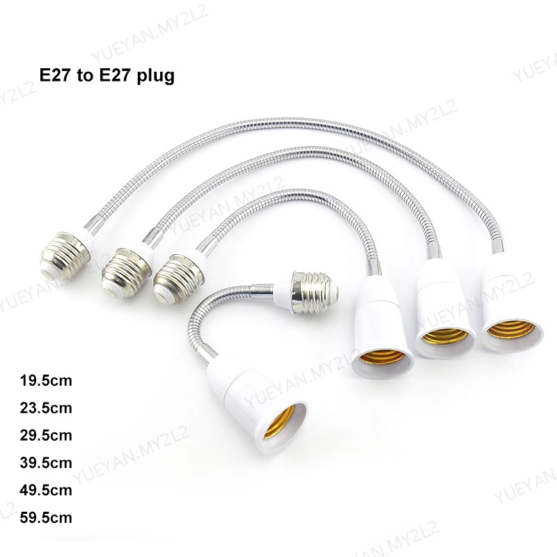 6 size Flexible LED Light Bulb Base E27 to E27 extension extender ...