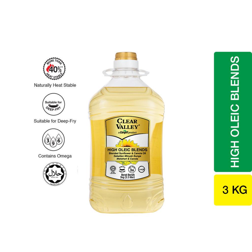 Clear Valley High Oleic Sunflower and Canola Cooking Oil (3kg/3.3L
