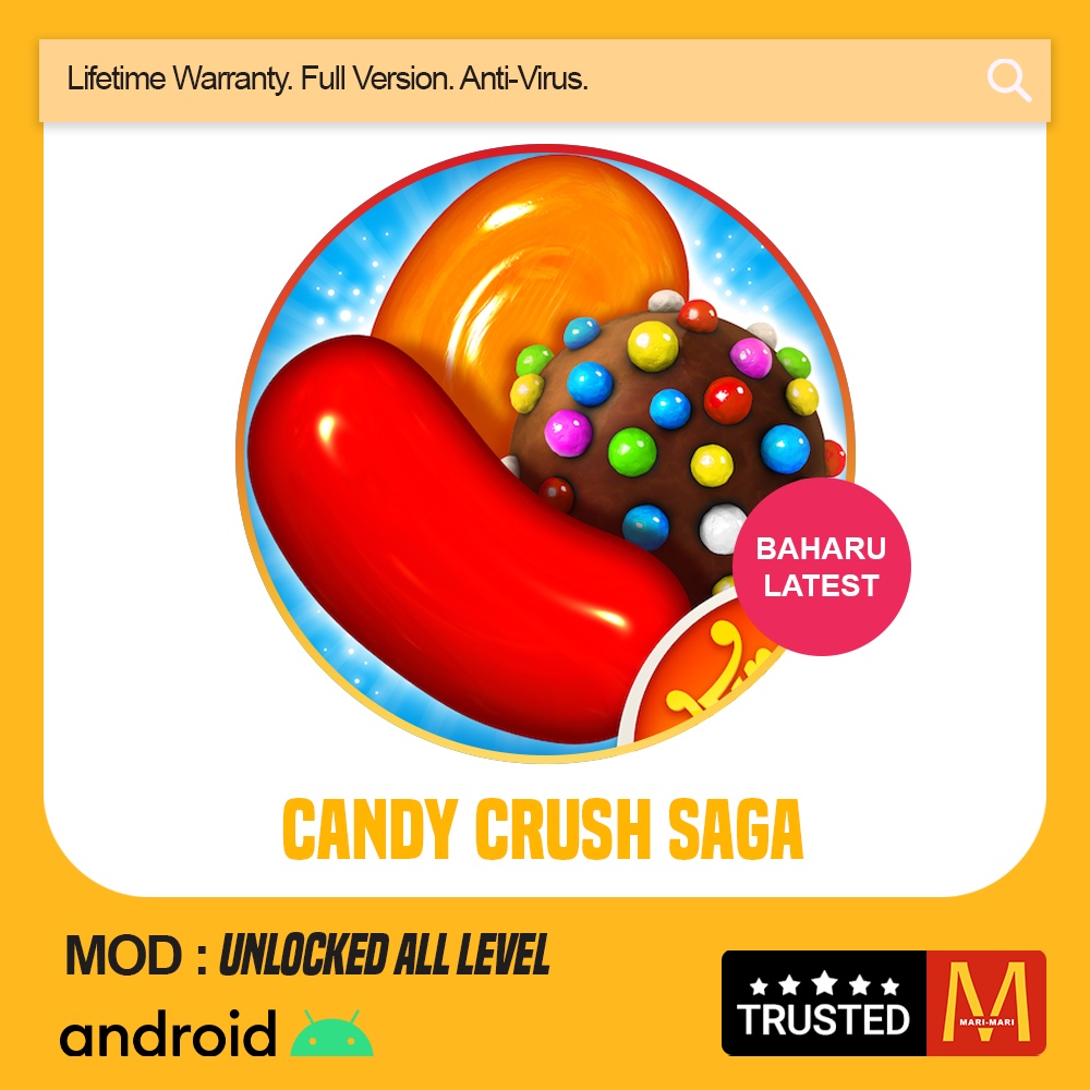 [ANDROID GAME] Candy Crush Saga 💥 MOD APK - LIFETIME WARRANTY | Shopee ...