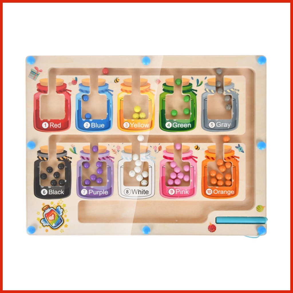 Montessori Wooden Puzzle Game Board Color Matching Learning