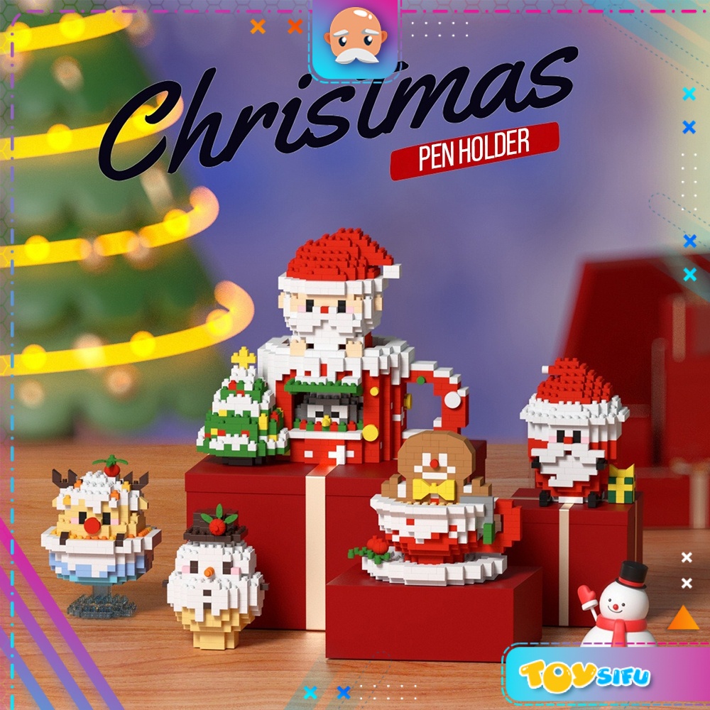 Merry Christmas Series 6770 Stationary Pen Holder Santa Claus Gift Set ...