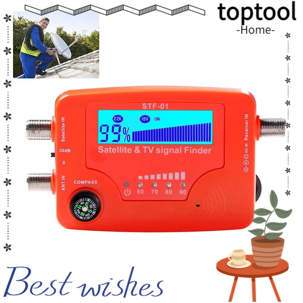 TOPTOOL Satellite TV Signal Finder, 2 in 1 LCD Digital Satellite Finder, TV Antenna Professional