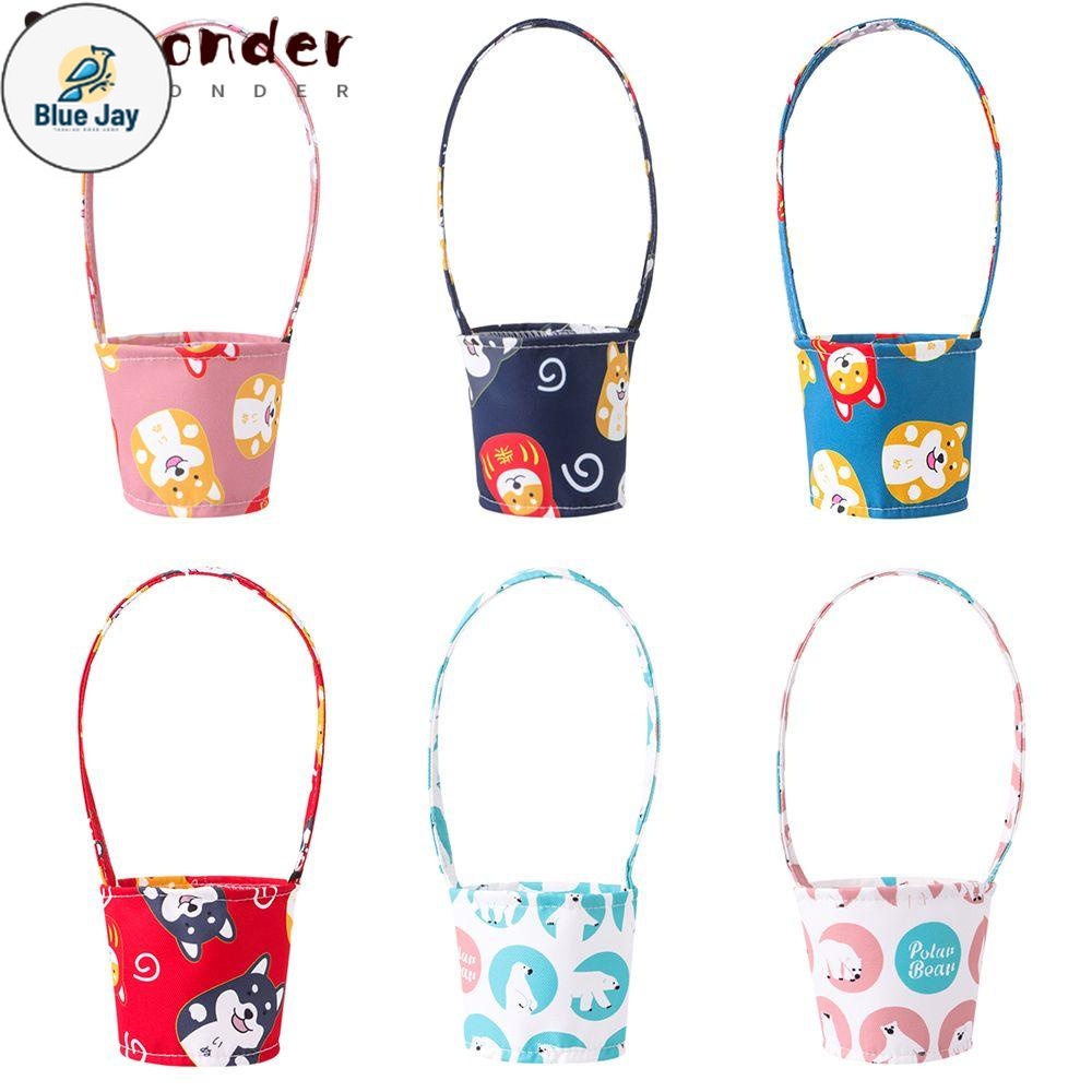 BJ Handbag with Handle Canvas Wrap Bags Dog Series Coffee Tea Mug Bag