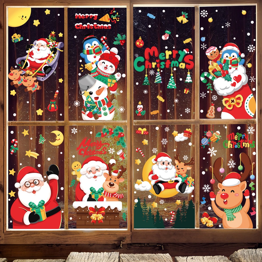 20*30CM Christmas Decoration Stickers Electrostatic Window Stickers ...