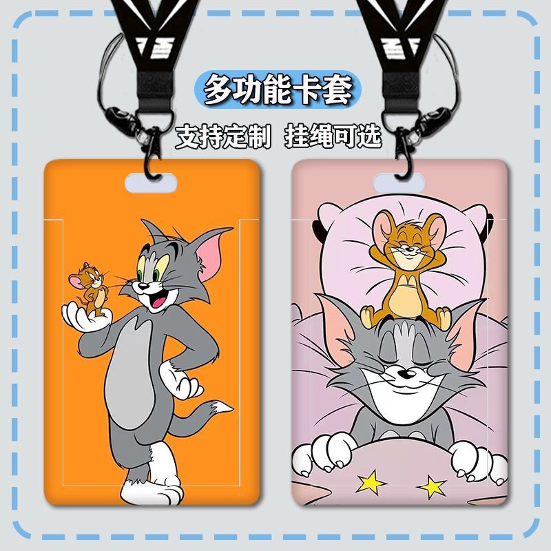 Jerry and Tom Card Holder Custom Student ID Personal ID Card Case Bank ...