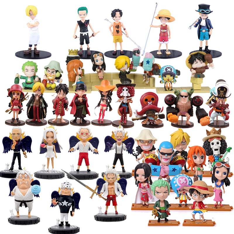 512 Pcs/Set One Piece Figure Set Luffy Zoro Chopper Franky Nami Robin