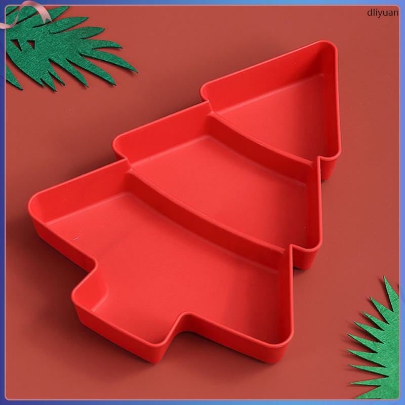 Xmas Tree Shape Tray Christmas Shaped Dish Plate Fruit Appetizer Food