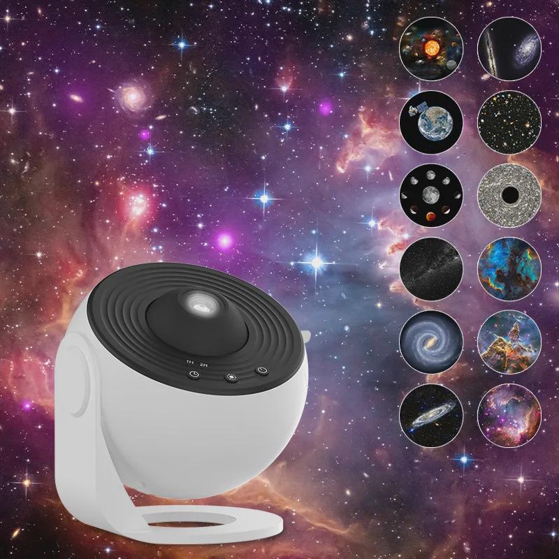 1pc Night Light Galaxy Projector Starry Sky Projector 360 Rotate Planetarium Lamp For Kids Bedroom Valentines Day Gift Wedding Deco
