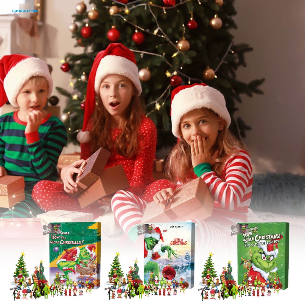 seedeal Christmas Countdown Calendar Green Elfthemed Advent Calendar