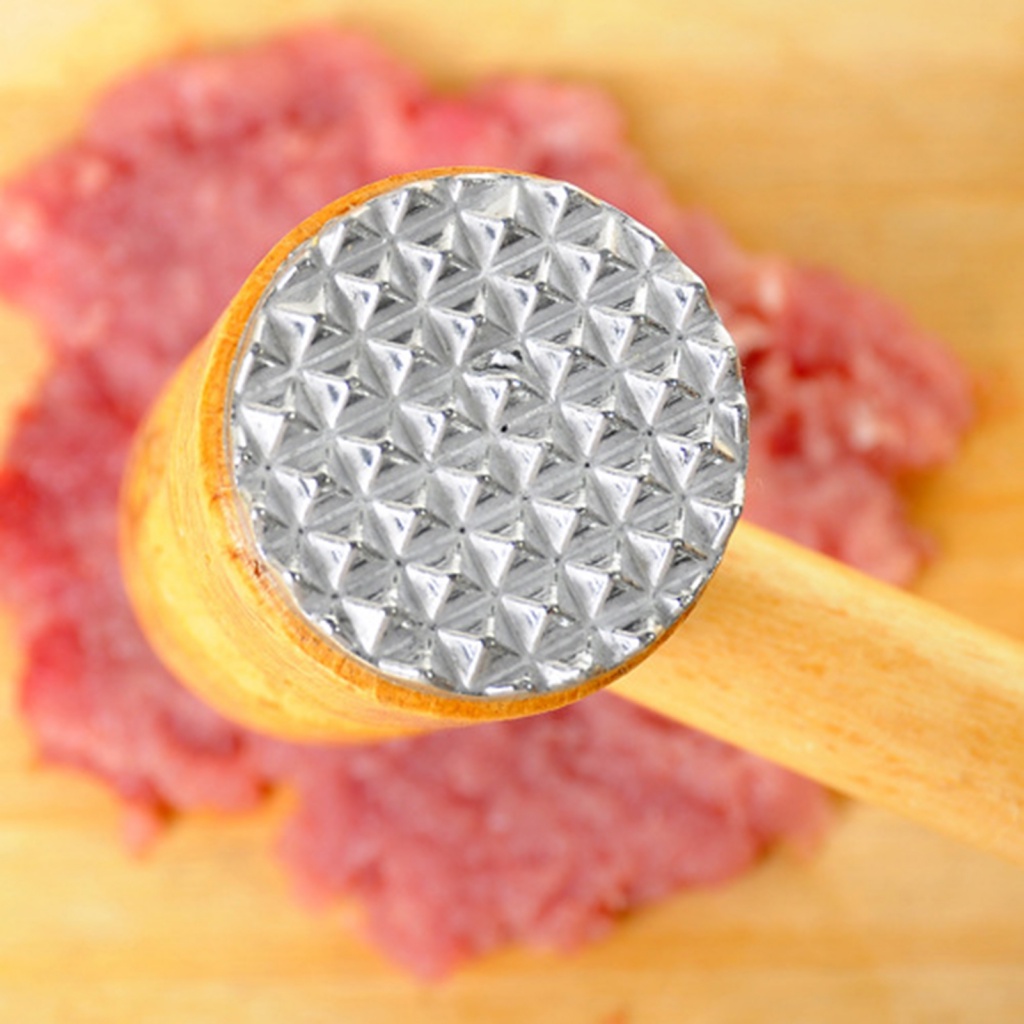 [MOONWHITE] Wooden Handle Meat Mallet Premium Doublesided Meat