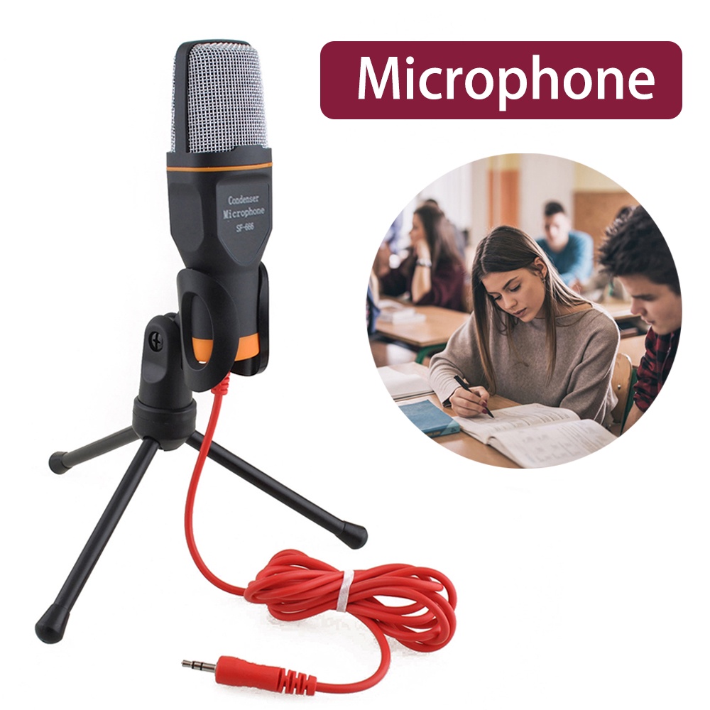 Microphone with Mic Stand, Professional 3.5mm Jack Recording Condenser ...
