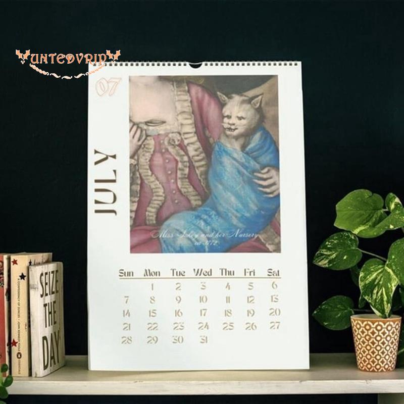 Cat Wall Calendar 2024,2024 Funny Renaissance Cat Calendar, Hanging