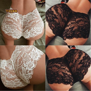 KAMAMEN Mens Sexy Lace Erotic Briefs Underwear G-String Mesh Breathable  Pouch See Through Underpant Panties Thong Knickers Panties Nude XL 