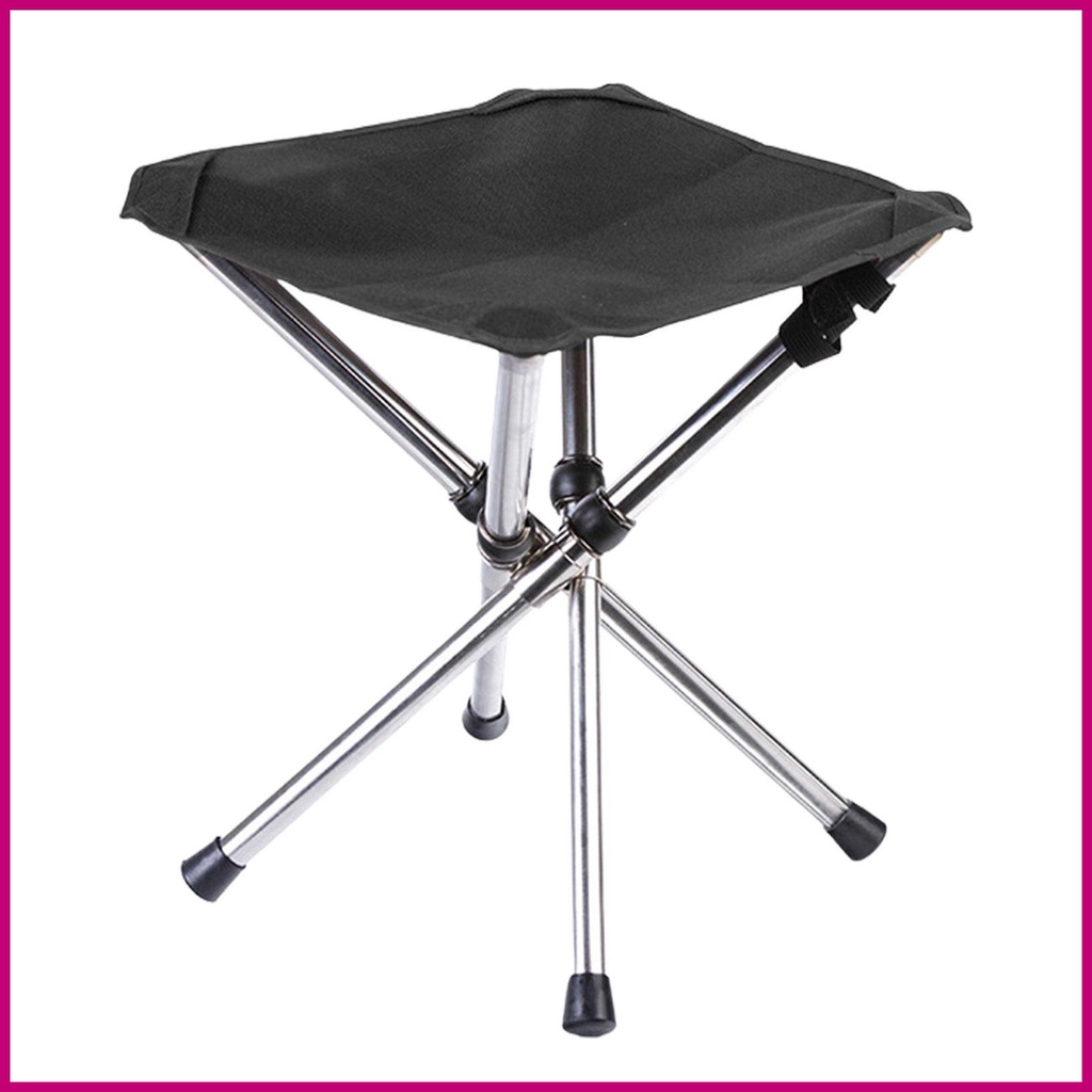 Camping Foot Stool Stainless Steel Foldable Foot Stool High Load