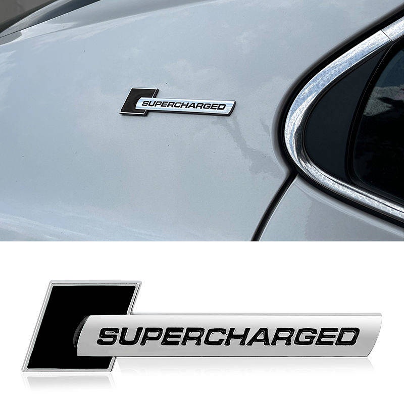 Audi Supercharger Car Logo Supercharged Fender Side Seam Label Metal