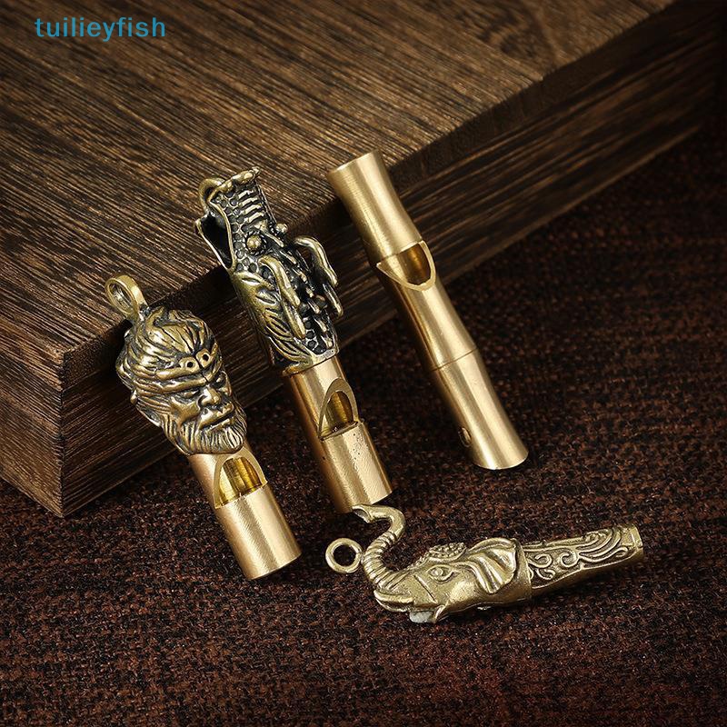 【tuilieyfish】 Brass Keychain Pure Copper Handmade Retro Personality ...