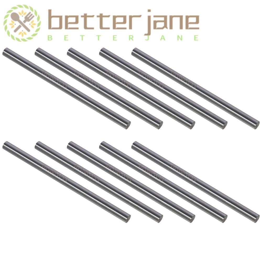 BETTERJANE 10Pcs HSS Lathe Bar Stock Tool, 100mm Long Silver Round