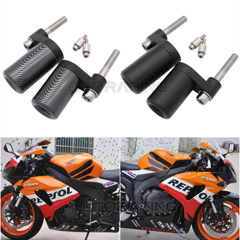 Motorcycle Black /Carbon Frame Sliders Falling Protection For Honda ...