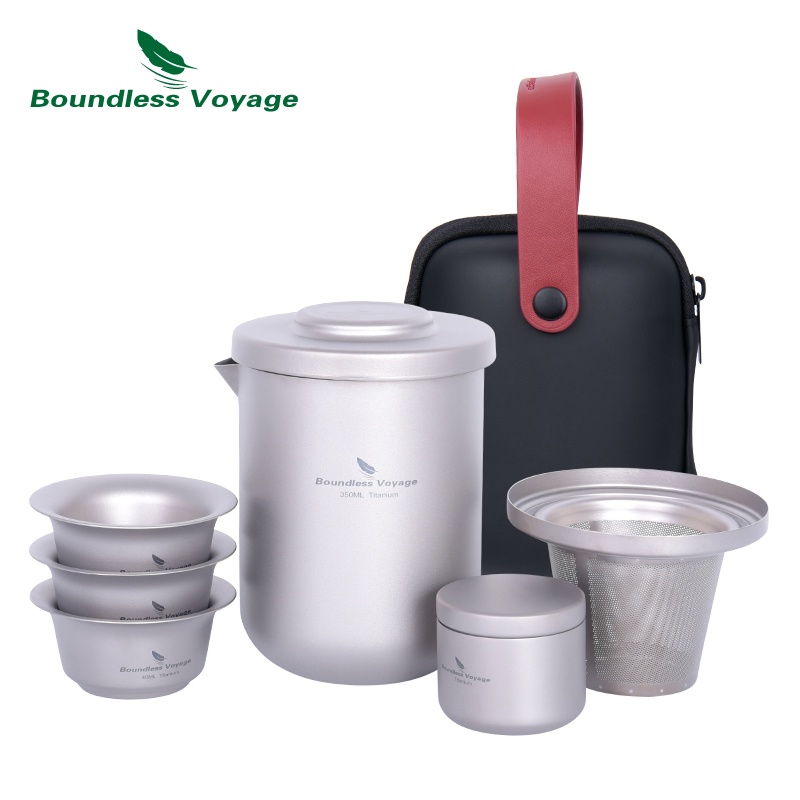 Boundless Voyage Titanium Teapot with Infusers for Loose Tea Outdoor