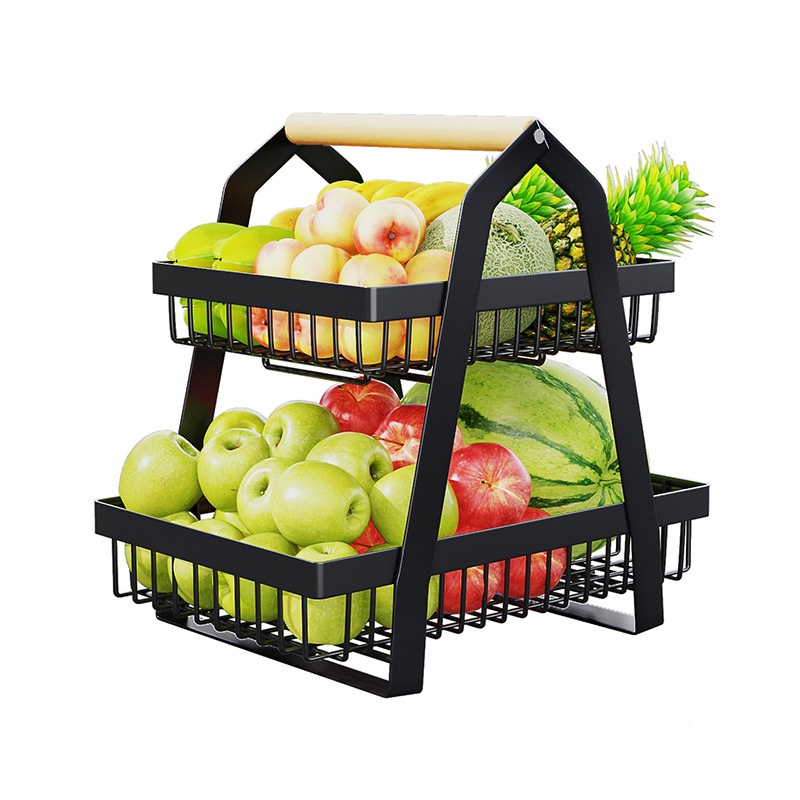 Storage rack fruit basket 2 tier onion rack fruit basket rack onion