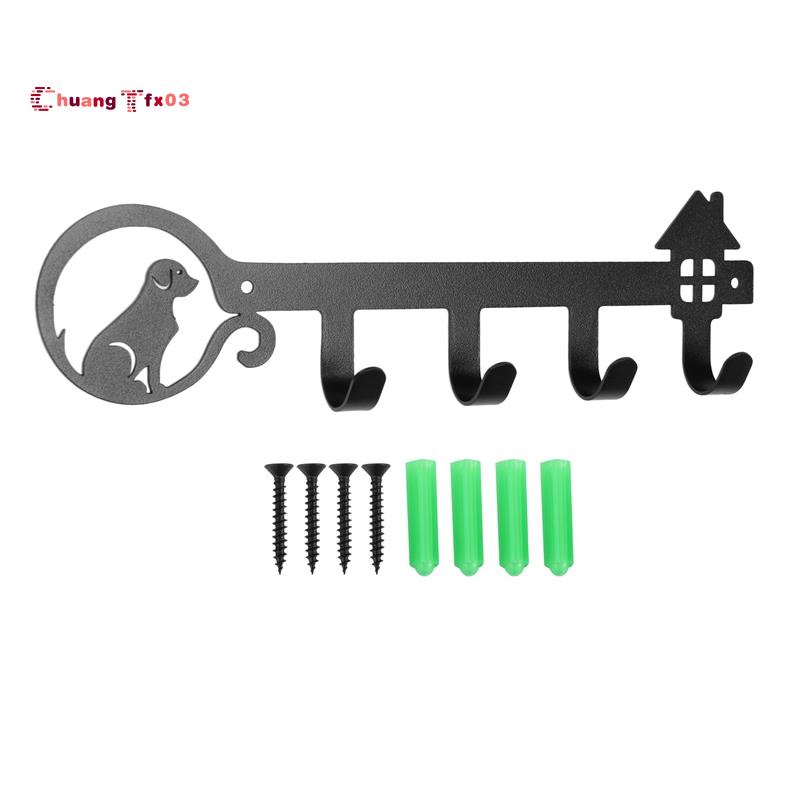 Key Holder for Wall Decorative with 4 Key Hooks Uniquely Designed Key