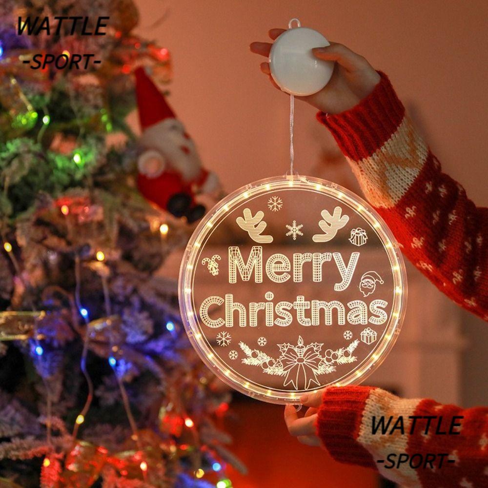 WASPORT Merry Christmas LED Lights, Round Led 2024 Lights, Home Decor