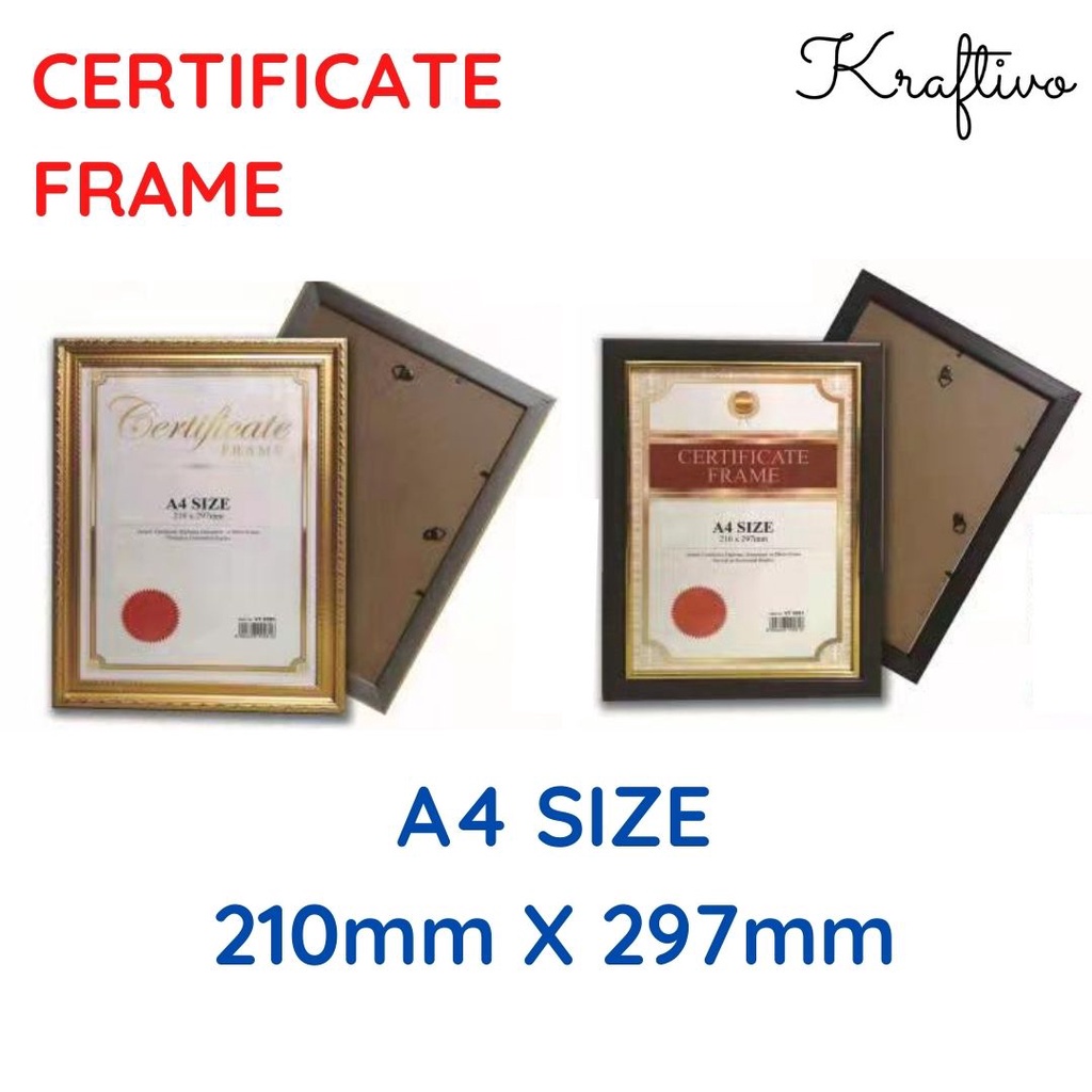 [ A4 ] CERTIFCATE FRAME / PHOTO DECO FRAME / DOCUMENT FRAME (GOLD