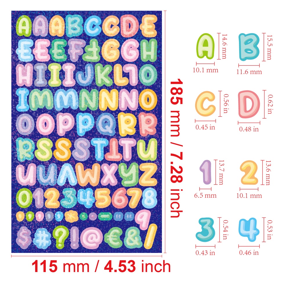 Lettres Adhésives Paillettes Or | Autocollants Alphabet | Avec Des