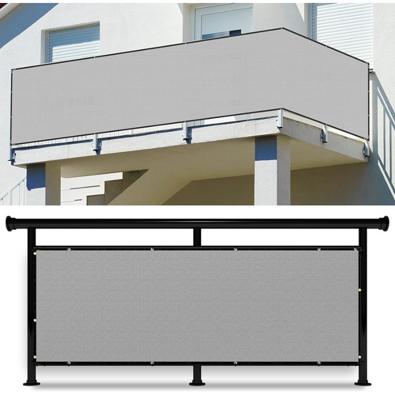 Balcony Privacy Screen Deck Sail Fence for Apartment Backyard Patio