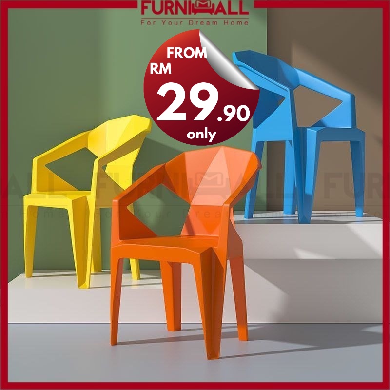 FURNIMALL Arm Rest Chair Chair Relax armchair Outdoor chair Stackable