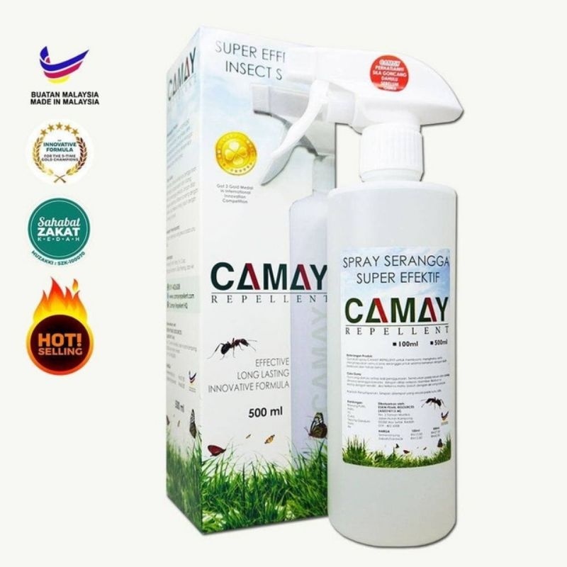 CAMAY Spray Pepijat Ubat Pijat Hama Spray Kutu Kucing Kepala Camay Repellent Spray Serangga
