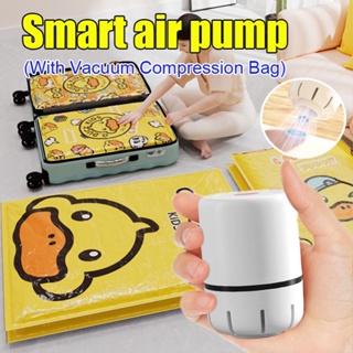 Smart Home 10pcs Vacuum Storage Bags,Travel Storage Compression Bags with Electric Air Pump for Closet Organize and Packaging, Size: 5XL, White