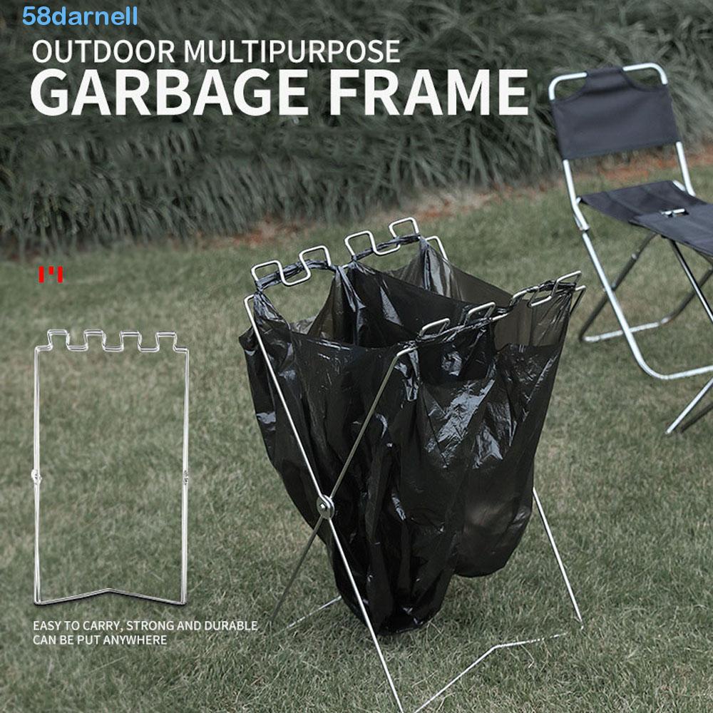 DARNELL Garbage Rack Plastic Bag Holder Picnic Foldable Camping Folding ...