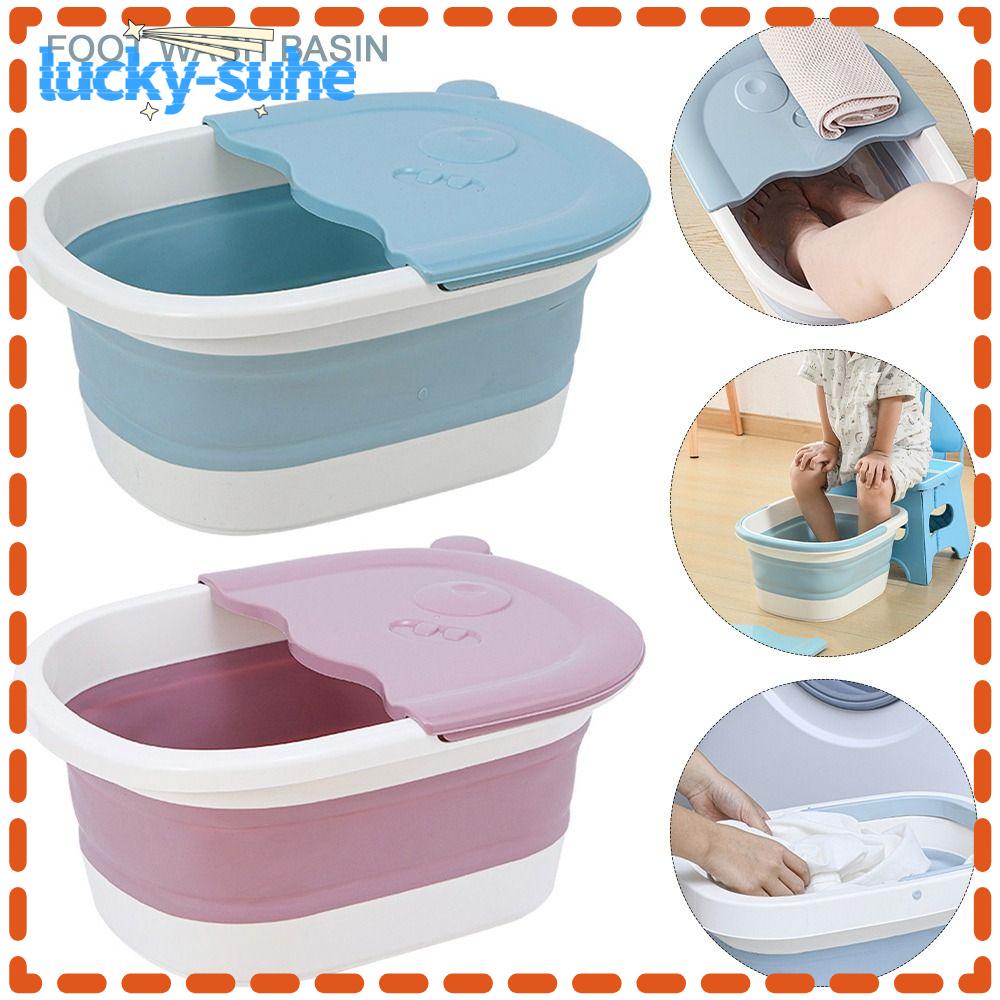 Lucky Suhe Folding Foot Soaking Bucket Collapsible Portable Foldable Foot Bath Bucket Bathroom 6605