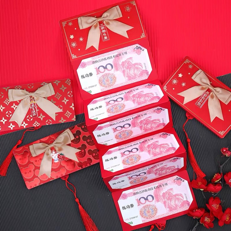 🇲🇾🐻Ready Stock 2024 Trending Creative 6 slots CNY Foldable Red Packet ...