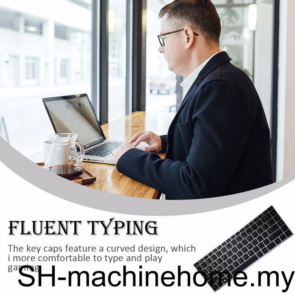 Silver Frame Laptop Mute Keyboard Sensitive and Plug Toetsenbord