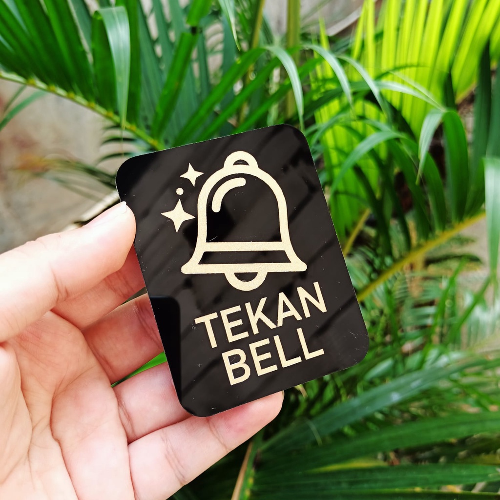 Acrylic BELL Press Writing Bell Instruction Board Aesthetic Home