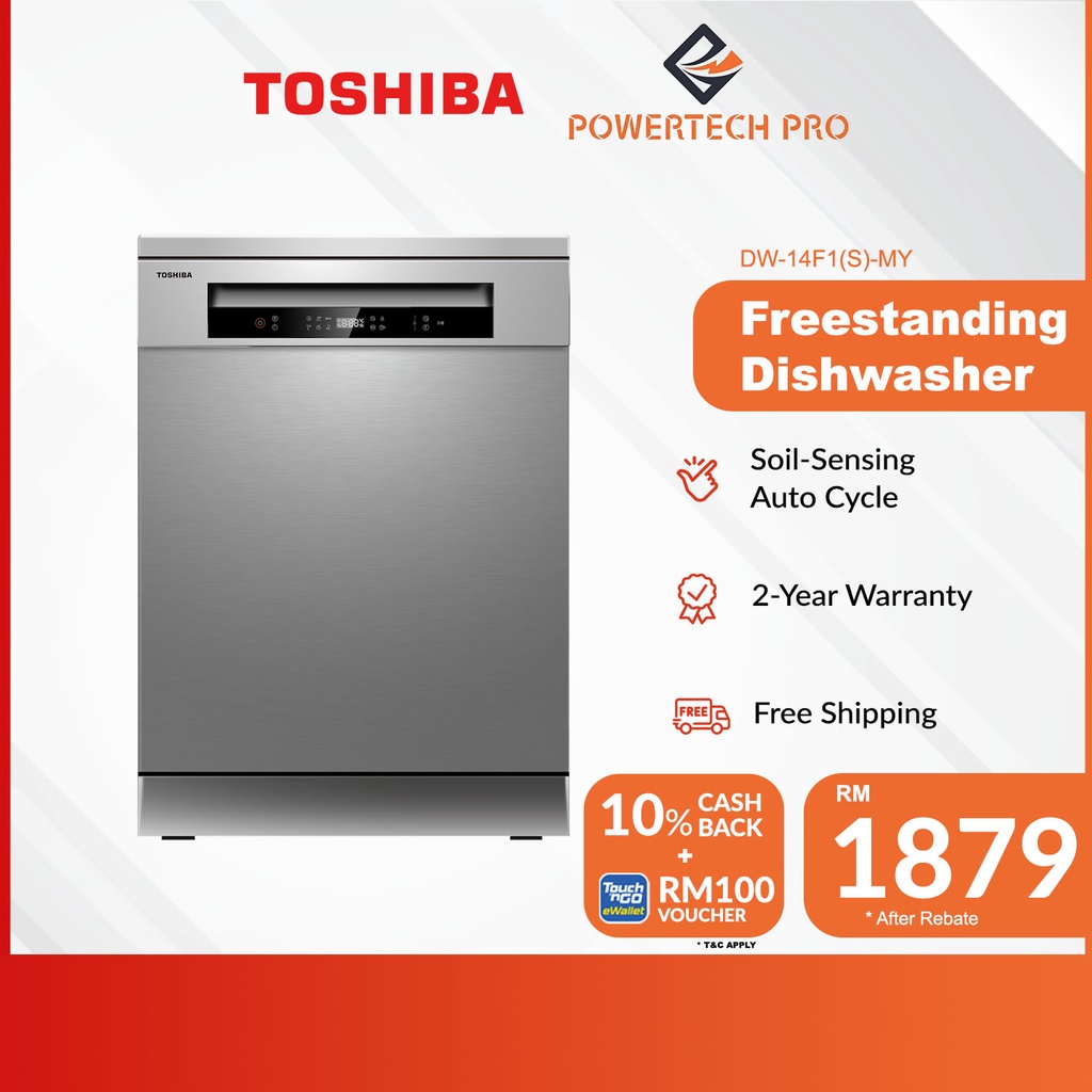 (TNG REDEEM) Toshiba Dishwasher with Anti Bacterial Filter SoilSensing