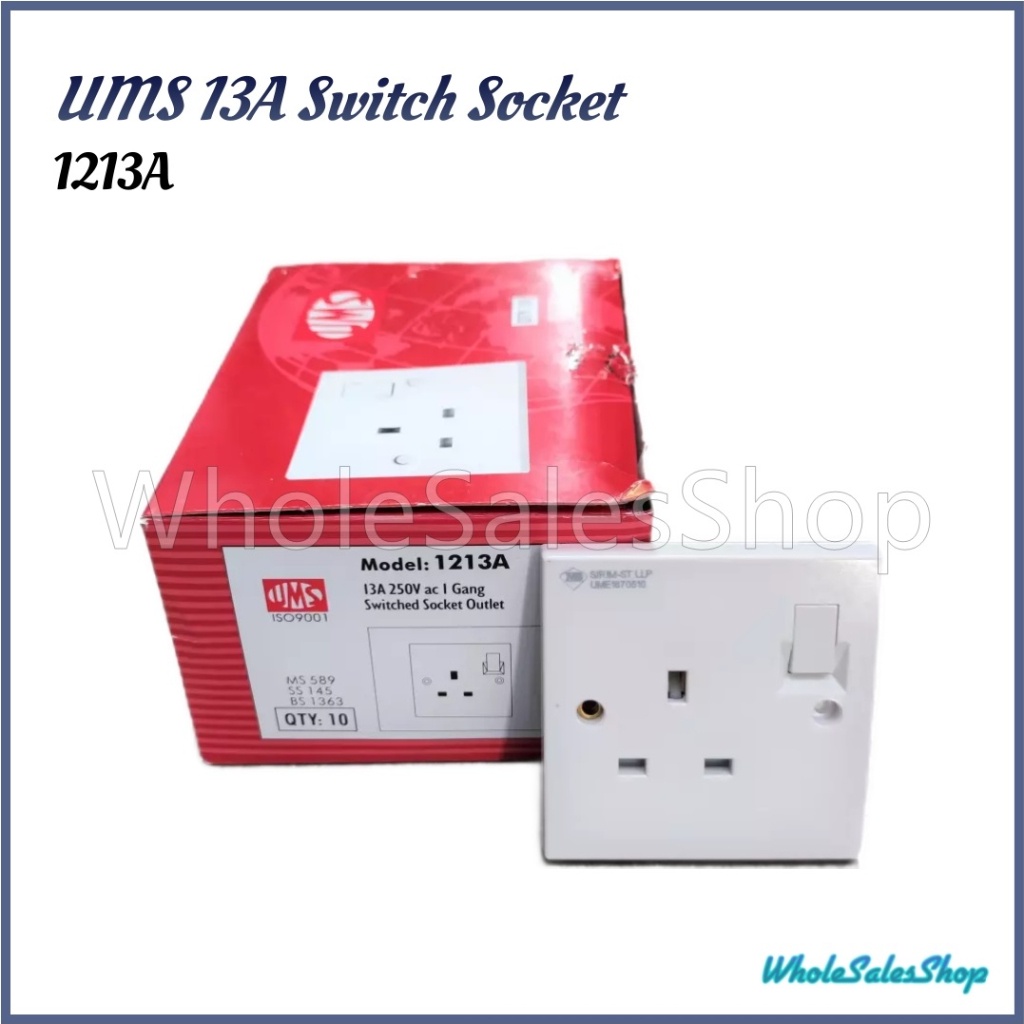 UMS 13A 1G 1213A SWITCH SOCKET Bakelite Suis Socket (TAHAN PANAS) 插座 ...
