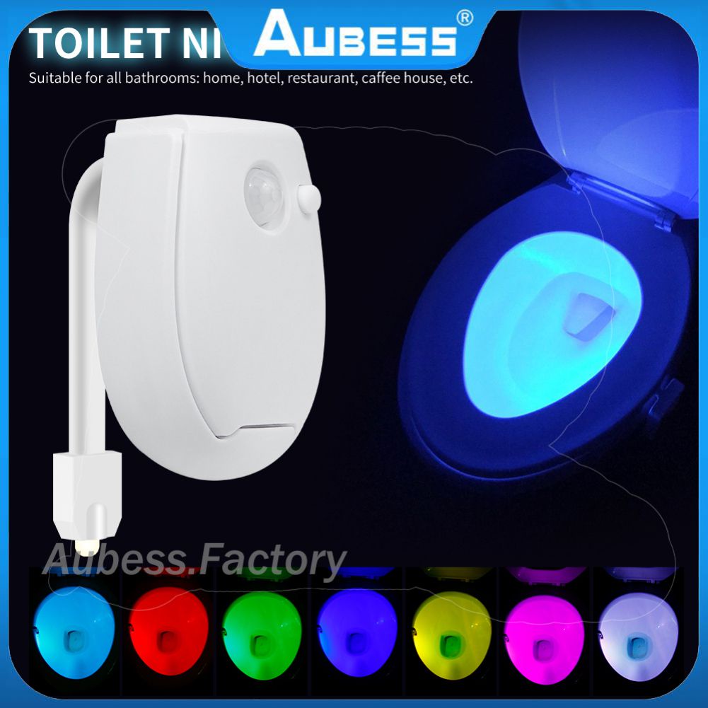 Aubess 7 Color Home Supply 2023 Led Luminaria Lamp Wc Light For Toilet Bowl Newest Led Toilet
