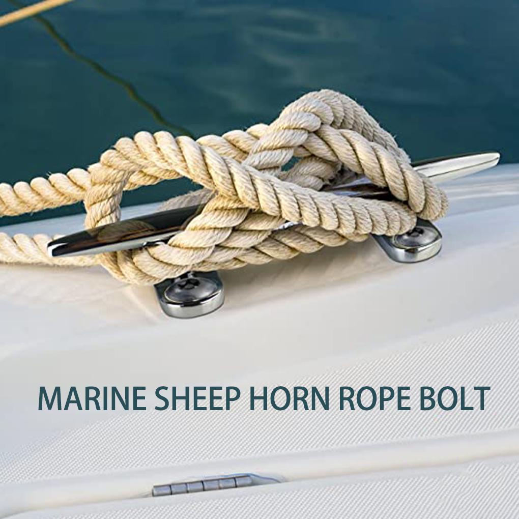 Stainless Steel Boat Dock Cleat Side Rope Mount with Screws Mini Kayak