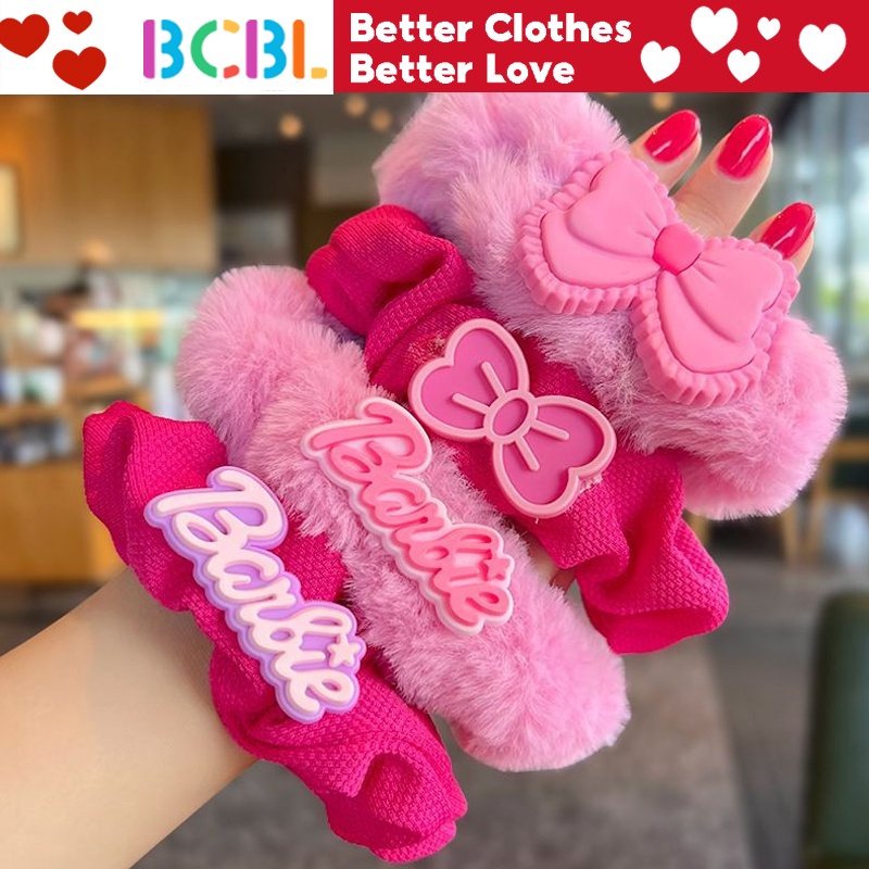 Plush Large Intese Hair Loop Bow Style Barbie Letter Princess Hair Rope ...