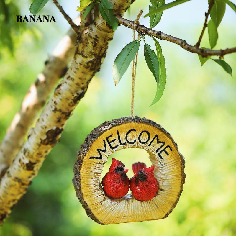 [ Statues Hanging Sign Outside Ornaments Party Home Decor Bird