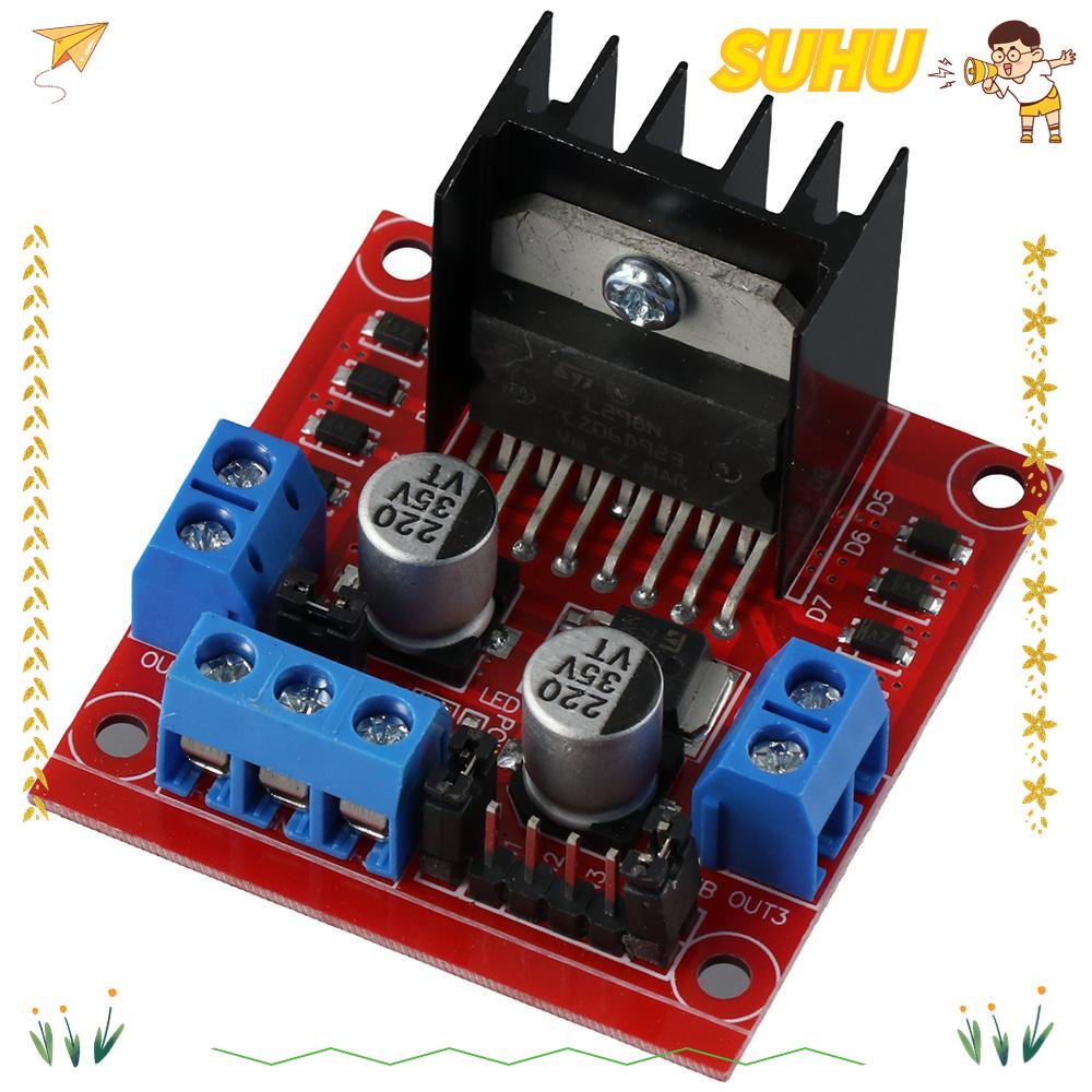 SUHU 1/4pcs Drive Module, DC Red Motor Speed Control, HBridge L298N
