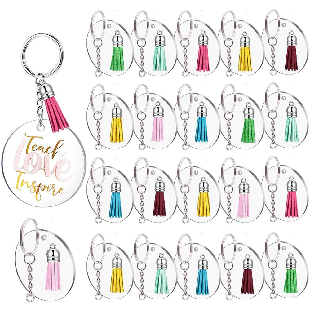 Keychain blanks with tassel clearance