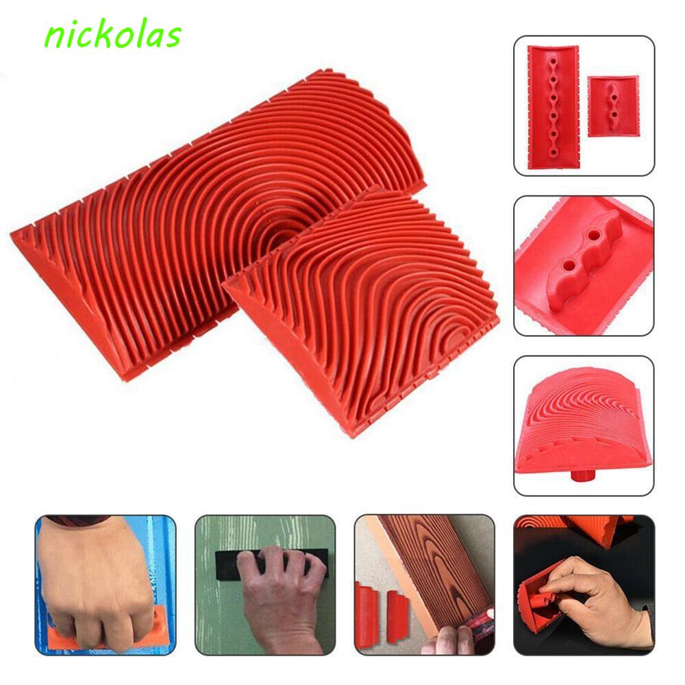 NICKOLAS Wood Graining Painting Tool 2/4 Pcs Embossing Wall Art Household Wood Grain Pattern