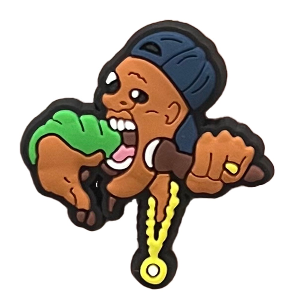 【Ready Stock】New Funny Cartoon HipHop Theme Shoe Charms Jibbitz For