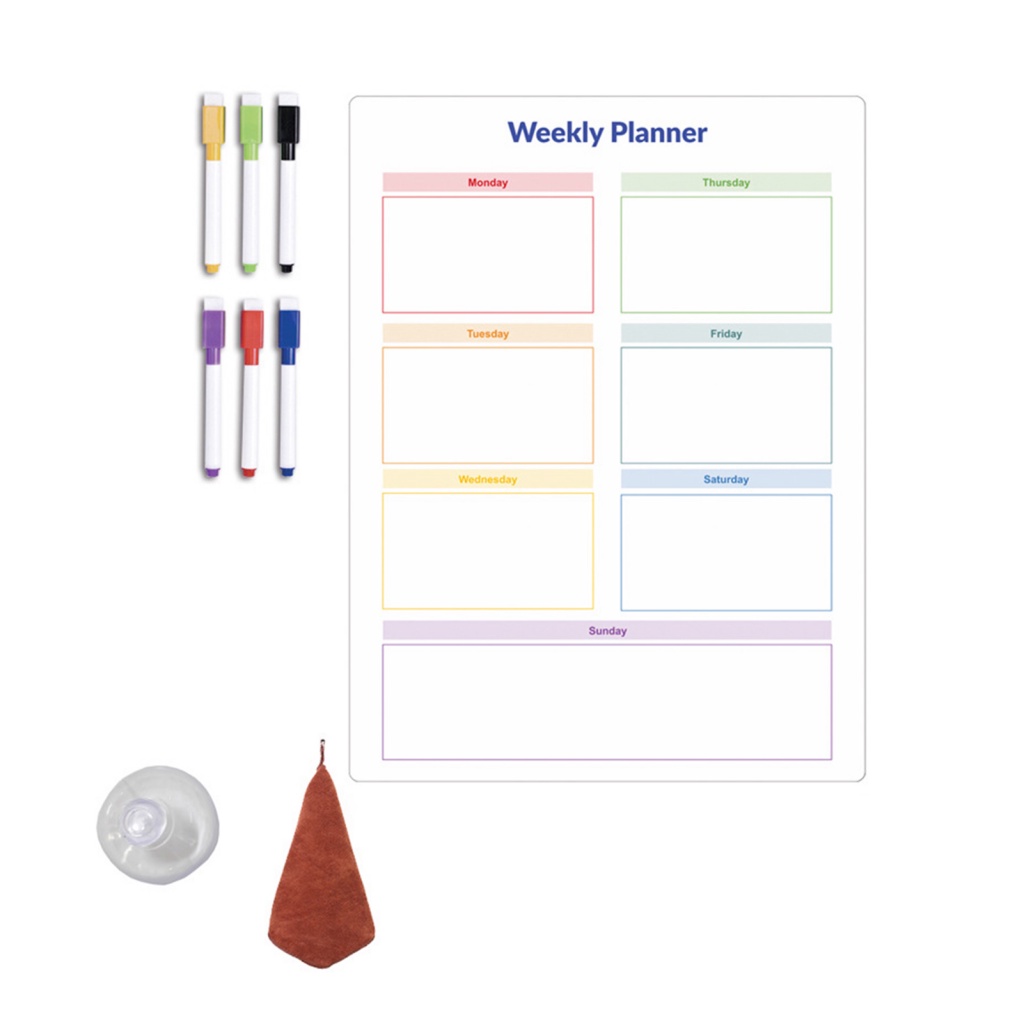 shopeestore| Erasable Weekly Planner Kid Schedule Weekly Planner 9pcs ...