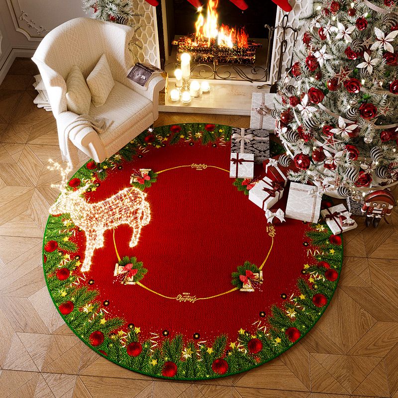 Area Rug For Bedroom Living Room,xmas Santa Claus Christmas Tree